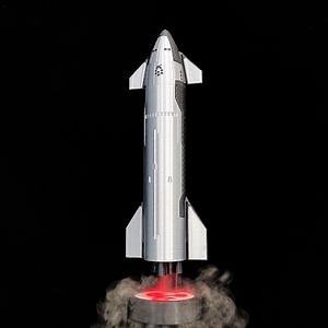 [Hot Item] Space Rocket X Model Starship Scale with LED Lights and Misting Function
