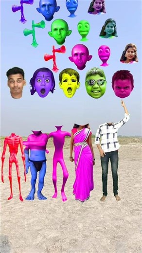 Scary Teacher 3D, Dancing Atika, Dancing Chhotu and Alien & Me Correct Head Matching #shorts