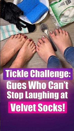 Tickle Challenge : The Velvet Sock Slide Was TOO MUCH! 😱 #short #shorts #feetpic #viral #challenge