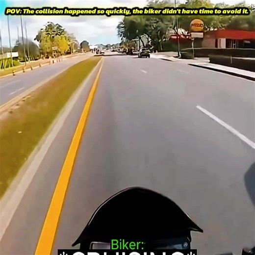 POV: The collision happened so quickly, the biker didn't have time to avoid it.#fpy #biker #angry #police #dashcam #trending #viral
