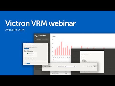 What's new in VRM from widgets to fleet management Victron Energy Webinar