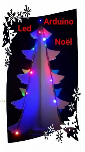 Sapin de Noël avec guirlande Arduino. #arduino #lasdi