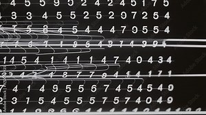 Dynamic arrangement of numbers presented with a vintage aesthetic.