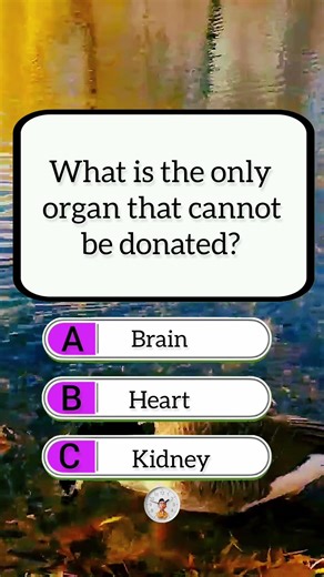 Which organ do you think can never be donated? Test your knowledge!🤔 #quiz #trivia #shorts #quiztime