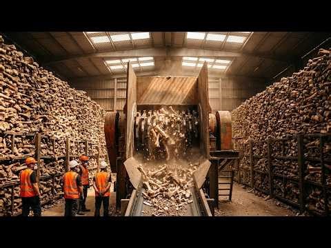 Inside a Massive Bone Recycling Factory – How Animal Bones Become Luxury Jewelry