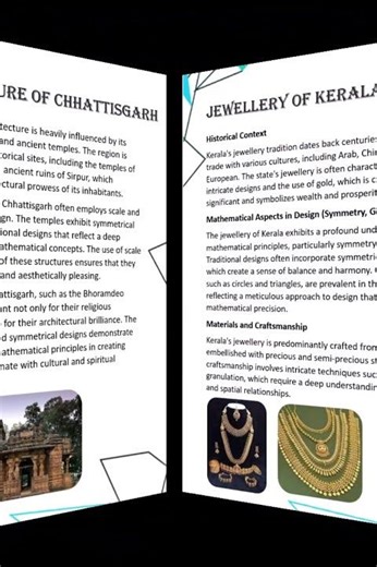 Class 10 CBSE Math Art Integrated Project | Architecture and Jewellery of Kerala & Chhattisgarh