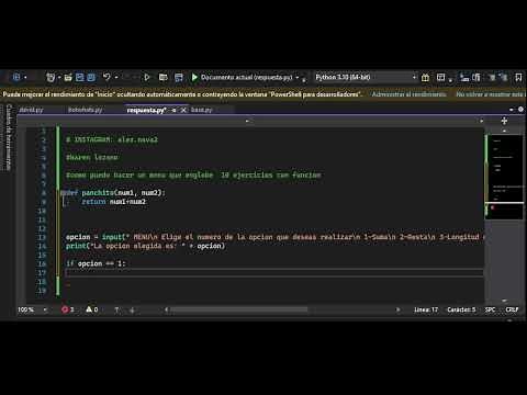Crear un menú en python con ejercicios dentro de funciones - Programación en python