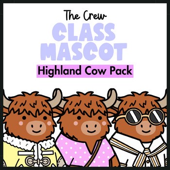 Highland Cow Mascot - Class Pet Classroom Decor Idea - Coo Cow Class Pet
