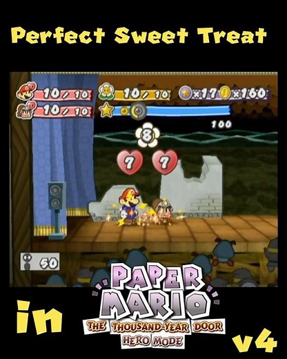 Perfect Sweet Treat in Hero Mode (v4)! #papermario #papermariothethousandyeardoor #papermariottyd