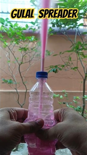 Holi Special: Pressure Powered Bottle Gulal Sprayer 🎨 | DIY | Squeeze & Spray! #holi #holispecial