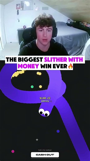 Slither w/ MONEY is INSANE 🕯️ #slitherio #gaming #shorts