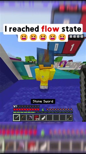 Flow state in Minecraft bridge #minecraft #gameplay #mincraftpvp #bridges