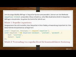 Konvertierung von MySQL-Abfragen in Sequelize-Syntax