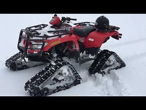 2005 arctic cat V2 650 4x4 with tjd kimpex tracks testing