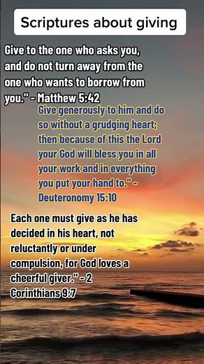 Scriptures about giving
