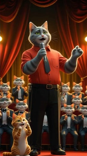 Big Cat Becomes a Star! 🐱🎤 | Funny Cat Cartoon | Shorts