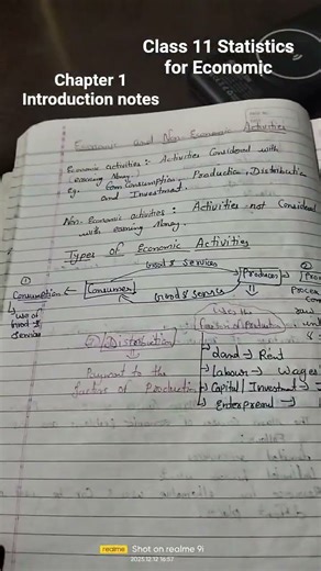 Class11 statistics for Economic notes