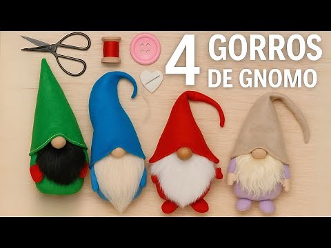 Como Hacer Gorros de GNOMOS paso a paso