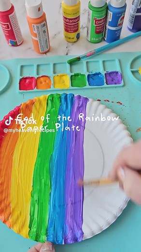 Have the kids make a paper plate end of the rainbow twirler for a St. Patricks Day craft! #stpatricksdaycrafts #kidscrafts #paperplatecrafts #sahm rainbowart