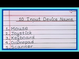 10 Input Device Name | Names of Input Devices in English | Learn Input Device Name