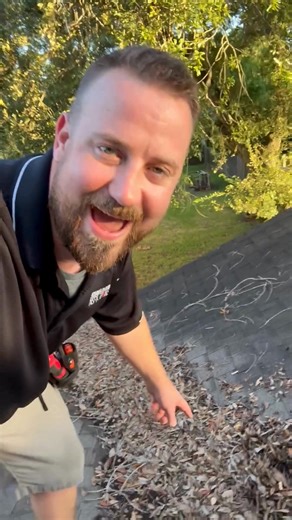 Inspector Arnie had a close call with a slippery roof this week 😅 It’s a funny moment — but also a great reminder: 🌧️ Debris holds moisture 🪵 Moisture causes shingle damage and rot 💸 Which means costly repairs down the road Keep your roof clear and your home in top shape! #Inspectorteam #HomeMaintenanceTips #RoofCare #HoustonHomeInspectors | Bryan & Bryan Inspections