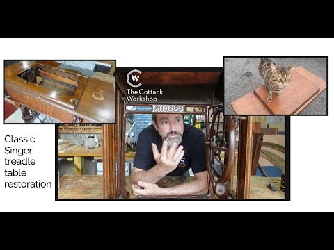Singer Treadle Table restoration and refinish