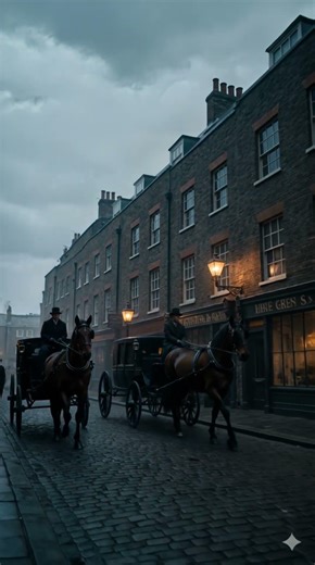 London, 1900 — Storm Over the Cobbles #history #london #edwardian #photo