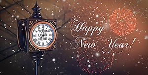 Vintage New Year Countdown Clock