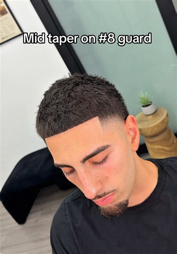 Mid Taper on #8 Guard: Simple Buzzcut Mid Taper Guide
