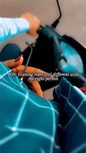 Evening rides feel different with the right person 🌅❤️ #couple #eveningvibes #PureBliss