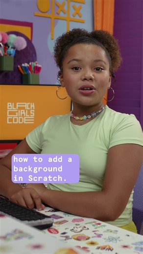 Black Girls Code on Instagram: "🎨✨ Ready to level up your Scratch project? Learn how to add a custom background that sets the scene and brings your animation to life! 🌈🖥️ Whether you're coding a game, story, or interactive card — your backdrop matters!⁠ ⁠ 👩🏾‍💻 Follow along in this quick tutorial and show us what you create!⁠ 🎬 Watch now and add that ✨wow✨ factor to your project.⁠ ⁠ #ScratchTips #CodingForKids #CreativeCoding #BlackGirlsCode #LearnToCode #DigitalDesign #ScratchBackground #