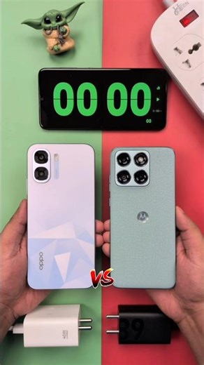 Oppo K14x 5G vs Moto Edge 70 Fusion Battery Charging Test #shorts