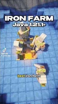 Super simple iron farm 1000 + every hour Minecraft Java #mojang #minecraftjava #minecraftfarm