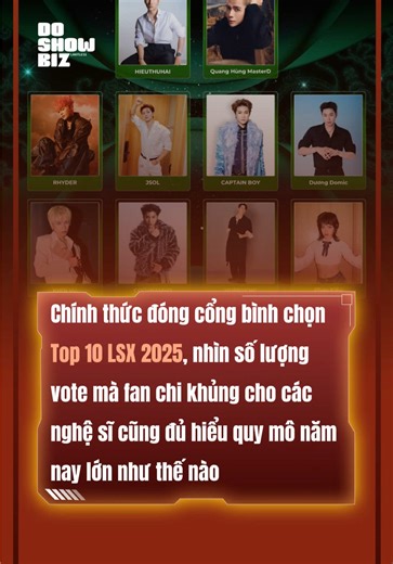 Chính thức đóng cổng bình chọn top 10 Làn sóng xanh, đầy gay cấn và cam go #Doshowbiz #lansongxanh #top10 #hieuthuhai #lyhan