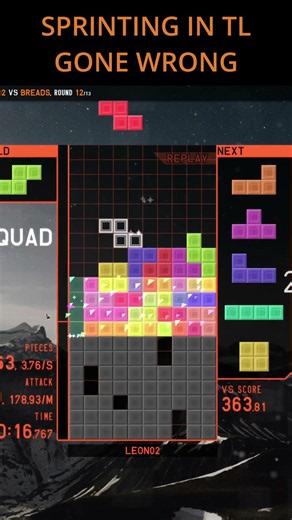 When you try out some Sprinting in tetra league... not always the best idea #tetrio #gaming #tetris
