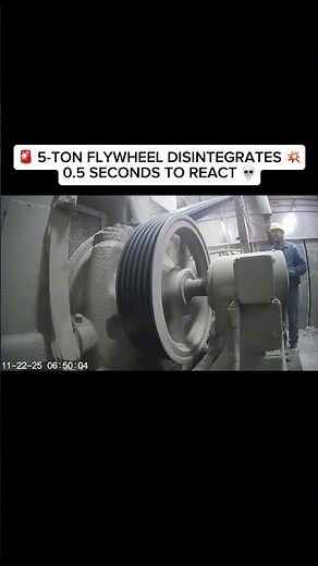 ⚠️ MASSIVE Flywheel EXPLOSION: Worker in "Kill Zone" 🚨 #shorts