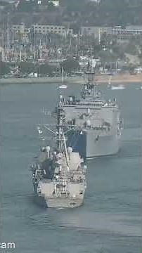 Warship Chicken in San Diego Bay USS Momsen (DDG-92) & USS Harpers Ferry (LSD-49
