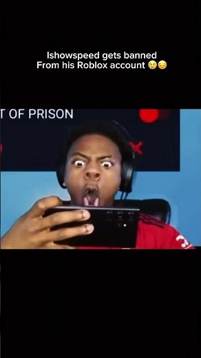 Ishowspeed gets banned for 5000 weeks from his Roblox account😔 #ishowspeed #roblox #fypシ゚viral