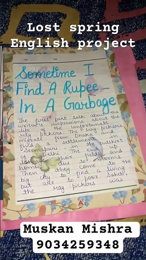 English project on lost spring class 12 cbse