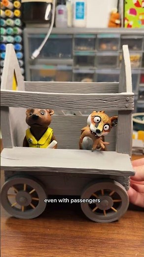 The Raccoon Cart Passed Its First Road Test #polymerclay #sculpting #miniatures
