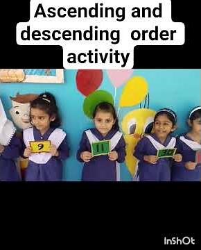 learn about Ascending and descending order through activity #preschool #education