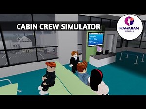 [Cabin Crew Simulator] Work with other flight attendant on Hawaiian B717 - 200 ~ Roblox
