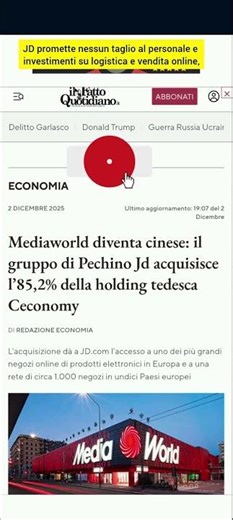 MediaWorld Goes Chinese: JD.com Conquers Europe's Electronics Market #shorts