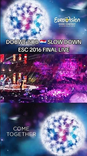 Slow Down by Douwe Bob 🇳🇱 Eurovision 2016 Final Live Globen Stockholm #esc2016 #livemusic #concert
