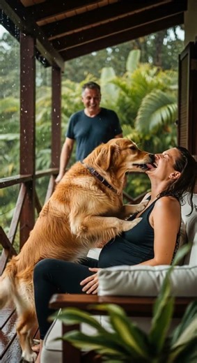 我在練瑜珈呢！！！金毛鬼鬼祟祟的貼過來幹什麼？該不會......驚喜瞬間抓包 #asmrshorts #yoga #cute