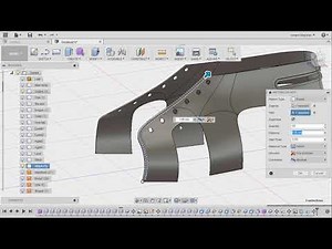 Creating a Stich in a Footwear modeled in Fusion 360