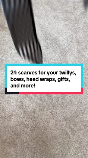 This set of 24 scarves is perfect for bows and twillys on your handbags, as a hair or fashion accessory, or even for wrapping gifts! #handbags #totebag #purseaccessories #purse #handbag