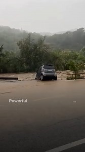 Powerful flood sweeps away a car through the streets in Berti, Italy | Roya News English