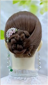 ✨ Easy & Elegant Updos with Hair Accessories 💕 #Updo #hairstyle