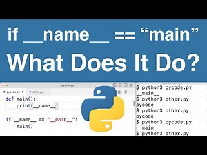 if __name__ == "__main__" Technique | Python Tutorial
